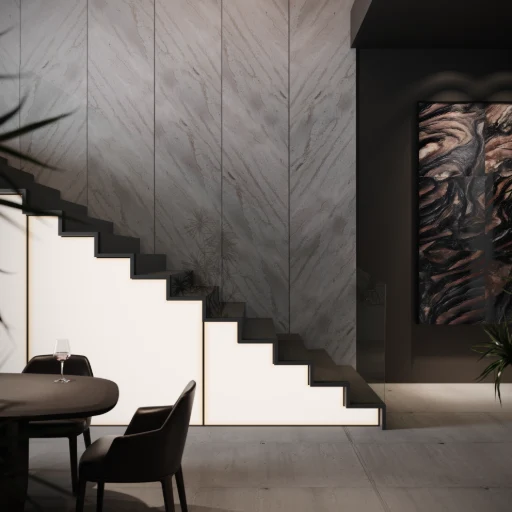 painel essanilight em escadas