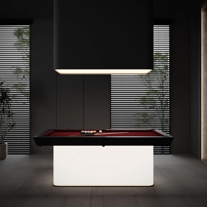 painel essanilight em base de mesa de bilhar