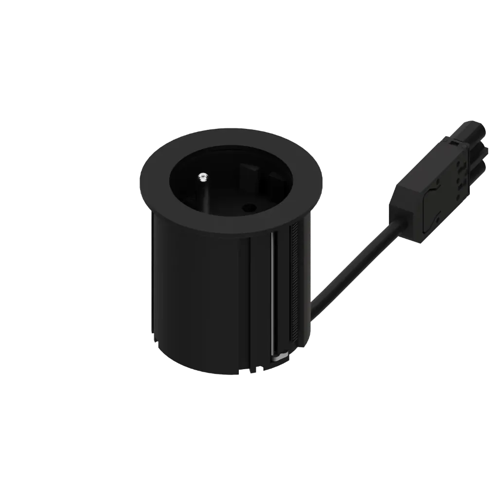[ETEBOX.35.1-V1-F1] Tomada PIXEL ( 1x tomadas ) (Preto, FR CEE 7-5 (E))